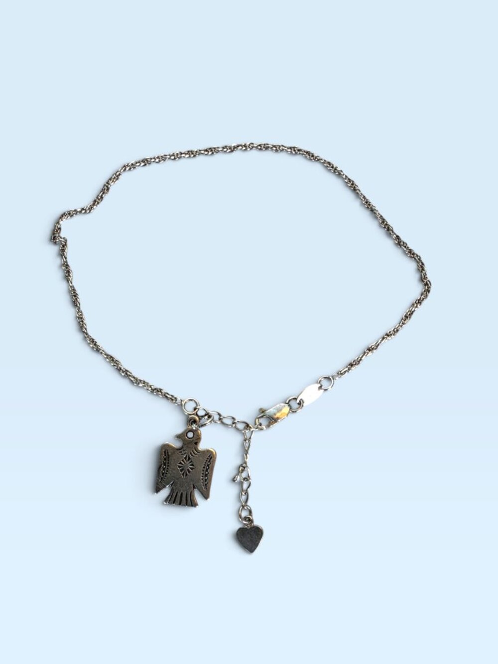 Vintage Swedish Perssons Guldsmedsaffär Eric 925 Silver Thunderbird Anklet